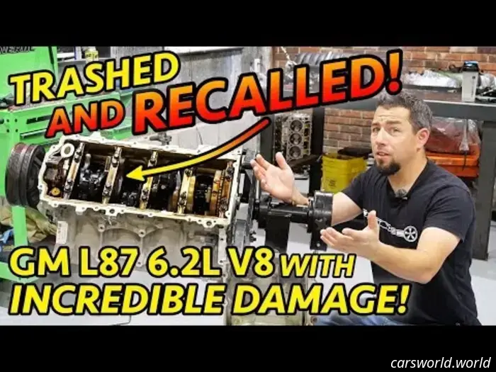Ricordato 6.2 L GM V8 Teardown mostra perché non si ignorano i segnali di pericolo
