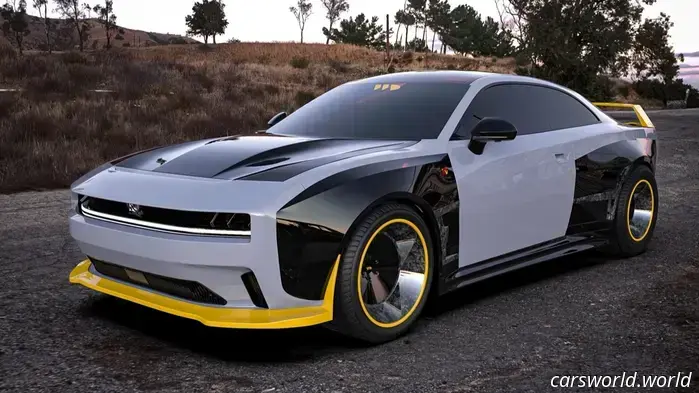 El primer kit de carrocería ancha para el Dodge Charger 2025 recupera el split amarillo