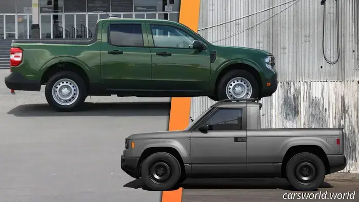 La Camioneta Slate Es Dos Pies Más Corta Que La Ford Maverick, pero Tiene una Plataforma Más Grande