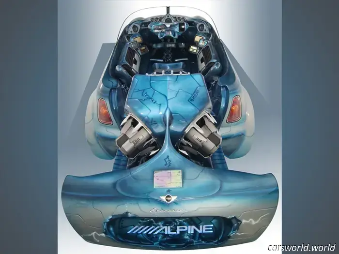 Este Mini Cooper Convertido En una Máscara de Winamp Rodante Es la Última Versión de 2004