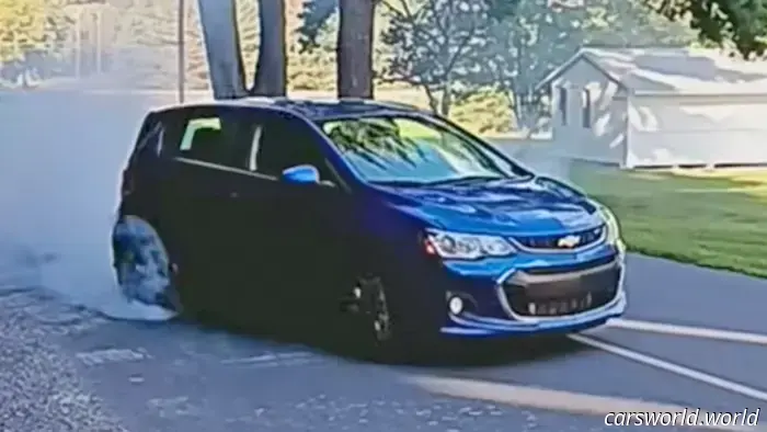 You wouldn't realize this Chevy Sonic has a V8 until you start it up.