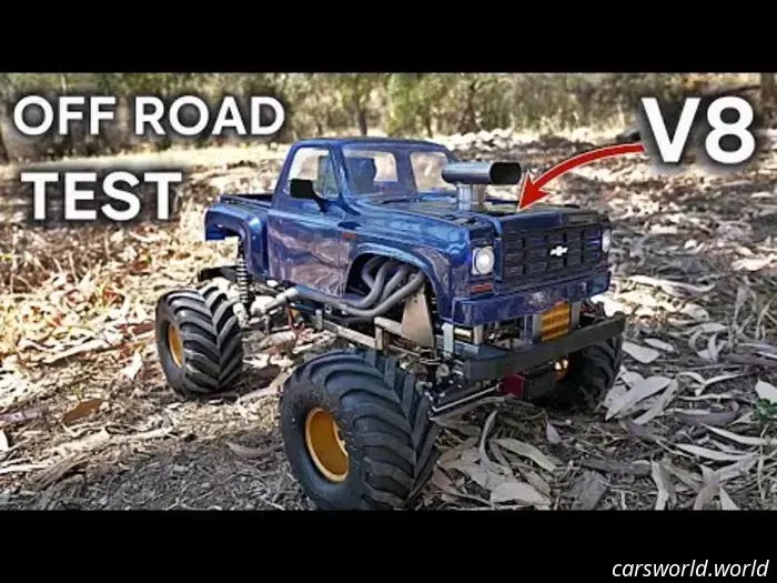 Questo camion RC con motore V8 da 44cc suona come un vivace piccolo Chevy a doppio albero