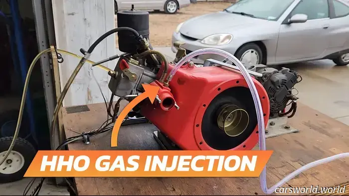 Here's What Occurs When You Inject Explosive Gas Derived from Water into a Diesel Engine.