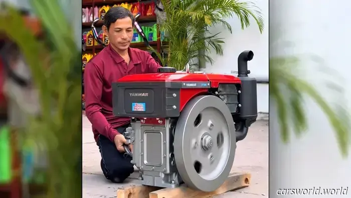 Estos Motores Diésel de Un Cilindro Funcionan a RPM Increíblemente Bajas y se Ven Increíbles