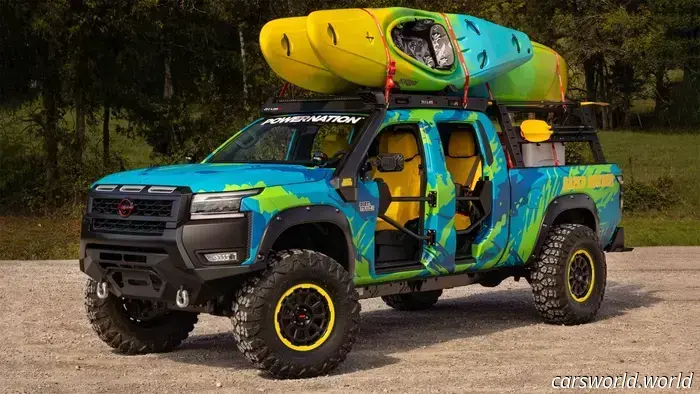 Este Nissan Frontier de SEMA captura a la perfección la estética del monster truck de Nickelodeon Hot Wheels.