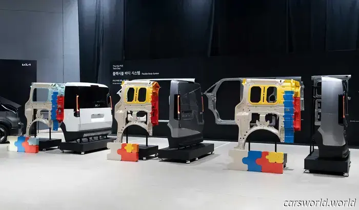 Kia's electric vans featuring interchangeable bodies have become a reality.
