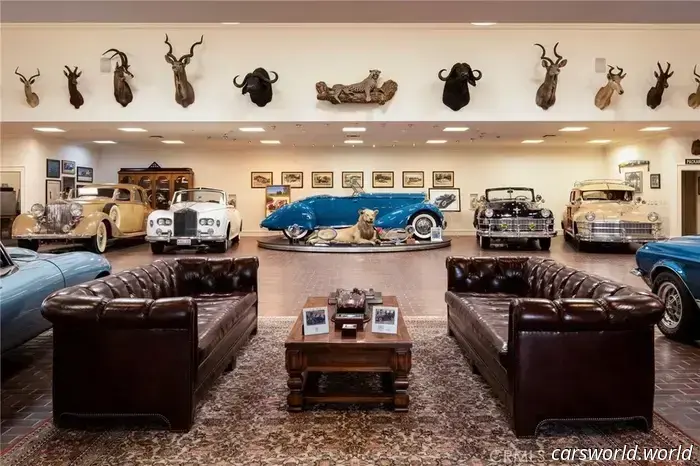 This $125 million estate features not only a large garage but also its own car museum.
