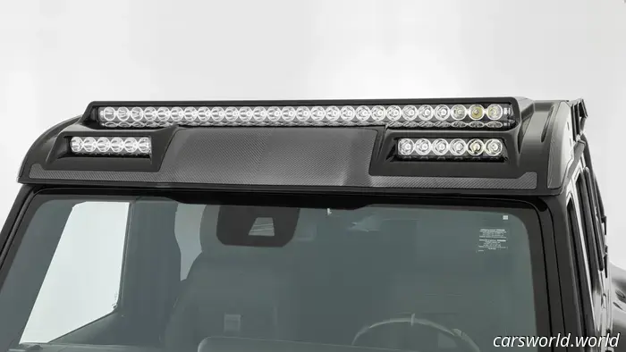 This two-story light bar was designed specifically for a $1.3 million Mercedes G-Wagon.