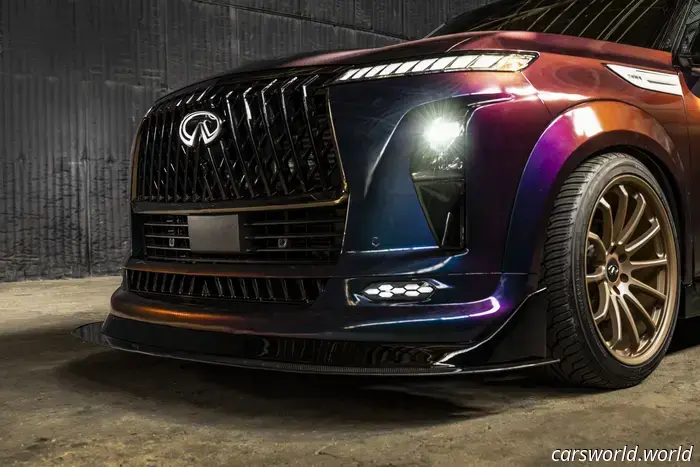 Infiniti придумала 1000‑сильный внедорожник Nissan GT‑R с окраской «Midnight Purple» для SEMA