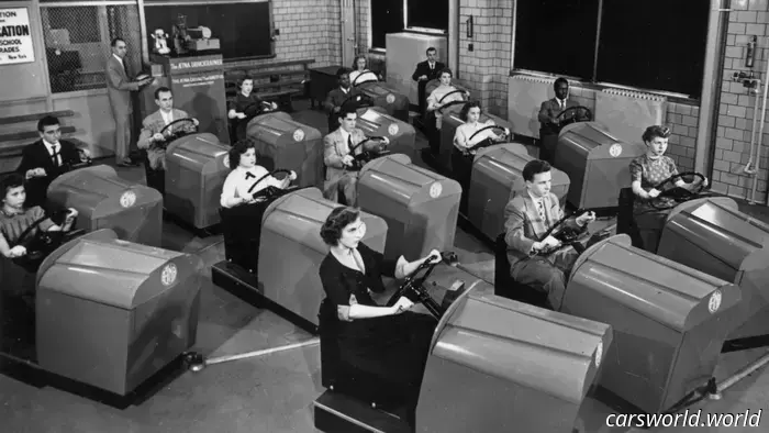 This 1950s driving simulator may not be capable of running Gran Turismo, but it can assist you in obtaining your driver's license.