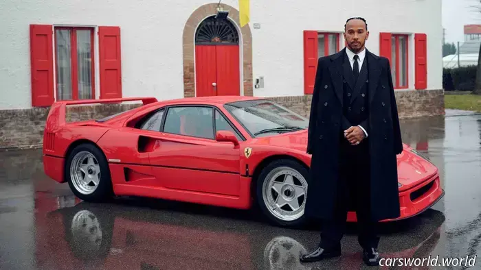 Lewis Hamilton certainly has no issue with gas-powered supercars now that he’s with Ferrari.
