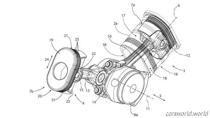 Ferrari Presentó una Patente para un Motor Con Pistones en Forma de Pastilla