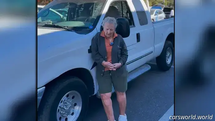 92-Year-Old Donna si rifiuta di guidare qualsiasi cosa, ma il suo manuale Ford Super Duty Diesel