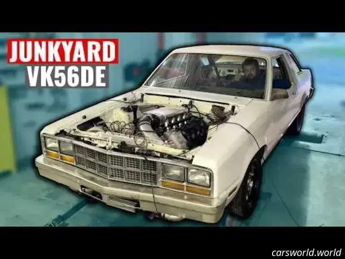 Nissan V8 proveniente da uno sfasciacarrozze eroga quasi 700 WHP con un turbo e poco altro