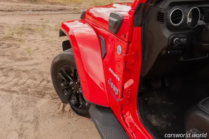 Removing the doors of the 2026 Jeep Wrangler doesn't require any tools.