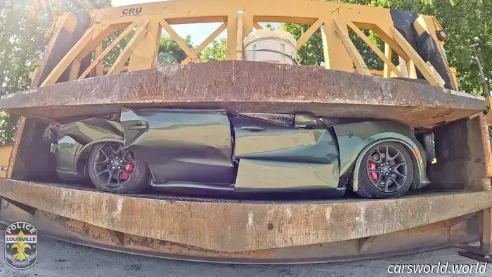 Police Publicly Destroy Dodge Durango Hellcat to Mock Street Takeover Participants
