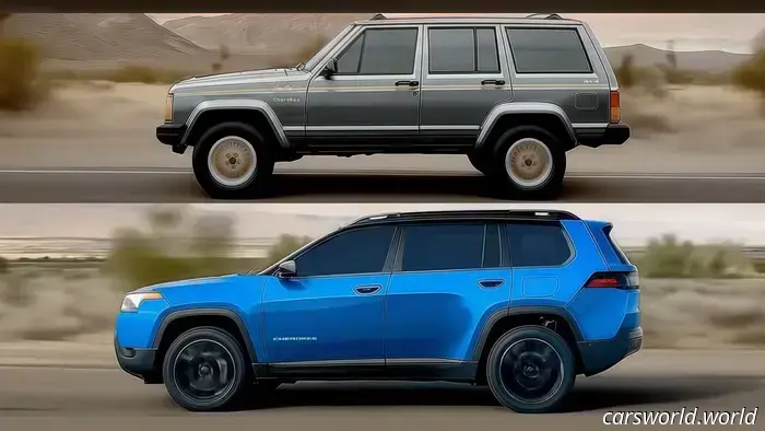 La nuova Jeep Cherokee sembra molto più grande dell'amata XJ nell'ultimo Teaser