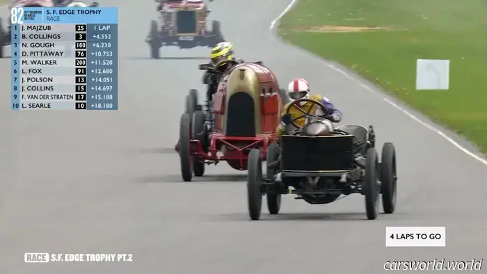 Un Fiat de 28 Litros y Otros Autos de Carreras Antiguos Pasaron de Rueda en Rueda en Goodwood el Fin de Semana Pasado