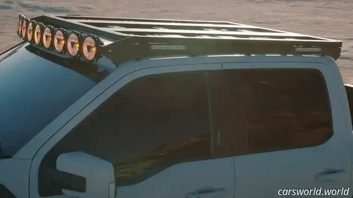 KC Hilites Platform One is an elegant roof rack featuring integrated power.