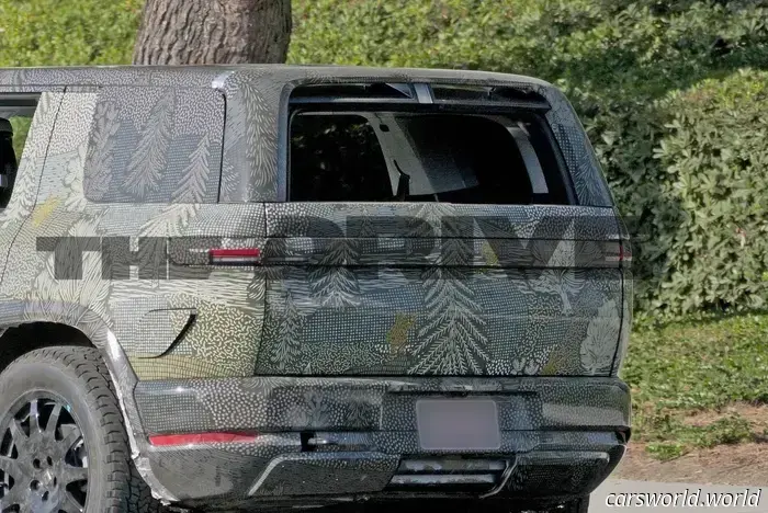 2026 Rivian R2 Caught on Camera with a 4Runner-Style Folding Rear Window Open