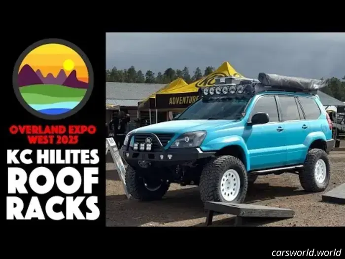 KC Hilites Platform One is an elegant roof rack featuring integrated power.