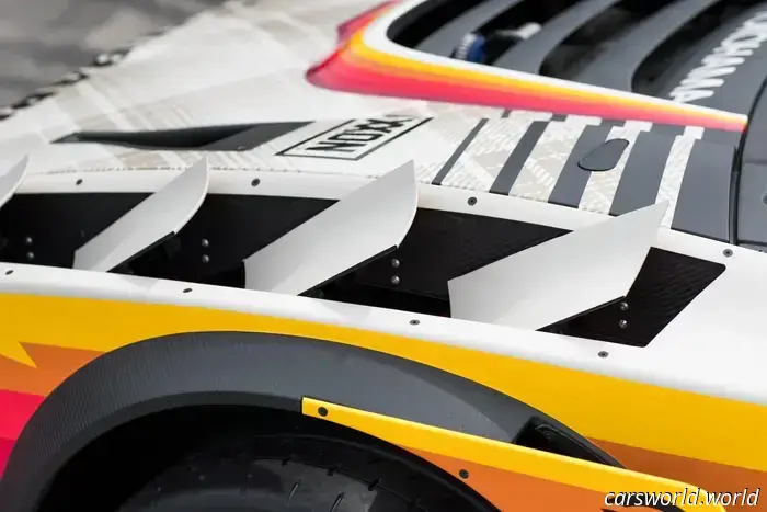 Travis Pastrana's latest Gymkhana vehicle is a high-performance Subaru Brat that can rev up to 9,500 RPM.