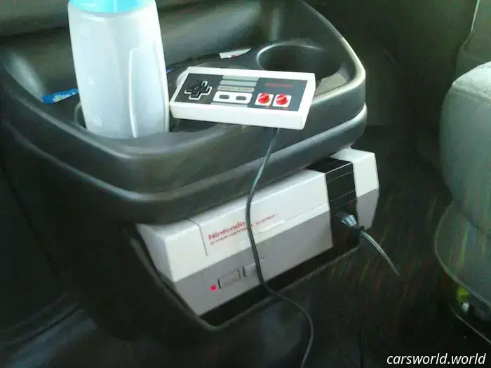 Chevy Work Van Featuring a Custom Nintendo 64 In-Dash Setup is the Perfect Way to Enjoy Lunch.