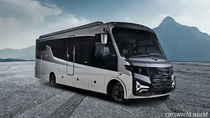 This pioneering electric RV features its own range extender.