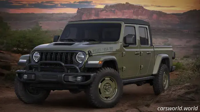 2026 Jeep Gladiator Unveils Complete Military Aesthetic with Olive Green Rims