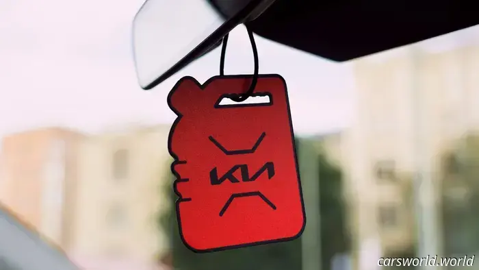 Kia is offering 'nostalgic' motor oil and gasoline-scented car fresheners to buyers of electric vehicles.