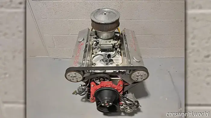 Take a look at this unusual Chevy small block that has been converted to SOHC for sale.