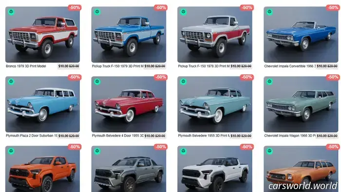 Puedes Imprimir en 3D un Kit de Maquetas de Tu Auto Favorito, Gracias a Este Chico