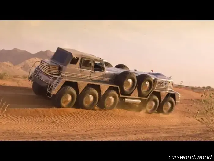 Este jeque-móvil de 10 ruedas es mi coche menos favorito del mundo.