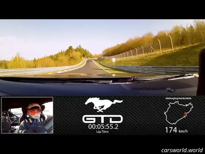 Смотрите рекордный заезд Ford Mustang GTD на Нюрбургринге Без использования музыки BS и камер