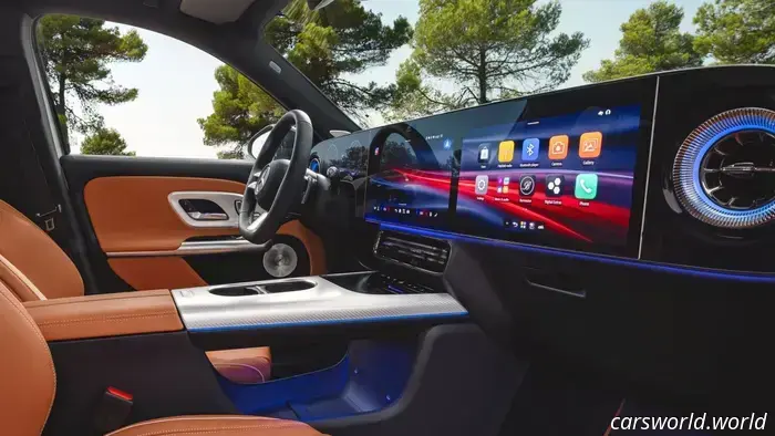 The compact Mercedes-Benz GLB is set to feature an impressive array of screens.