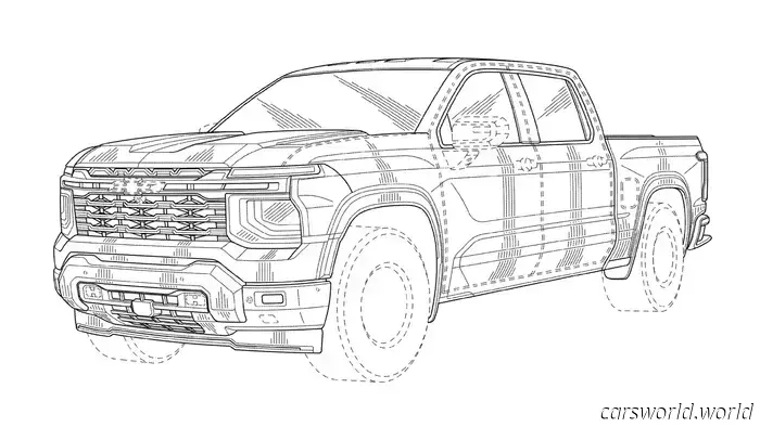 Новый Chevrolet Silverado 2027 года просочился из федерального правительства.