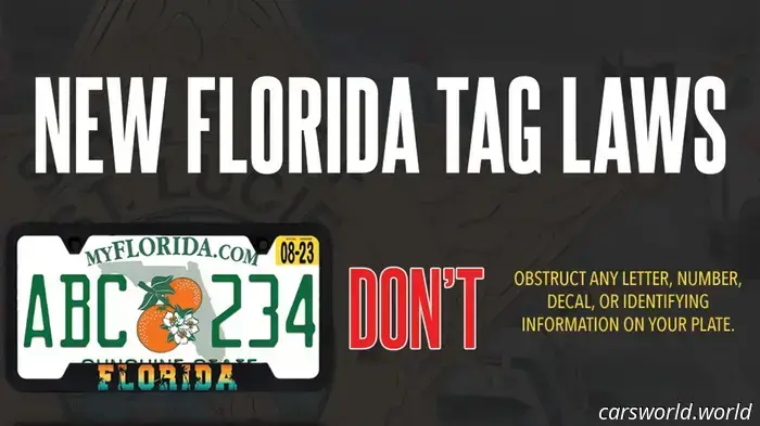Эта рамка для номерного знака привела к аресту мужчины, хотя Флорида считает это законным | Carscoops