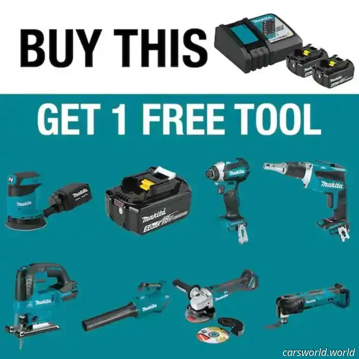 Receive Free Makita Tools with Battery Purchases at Home Depot During This Early Black Friday Sale.