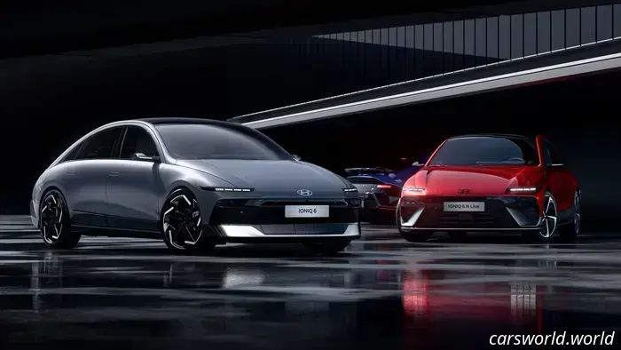 Hyundai Ioniq 6 Obtiene una cara más Nítida para 2026 y un modelo N Line más malo