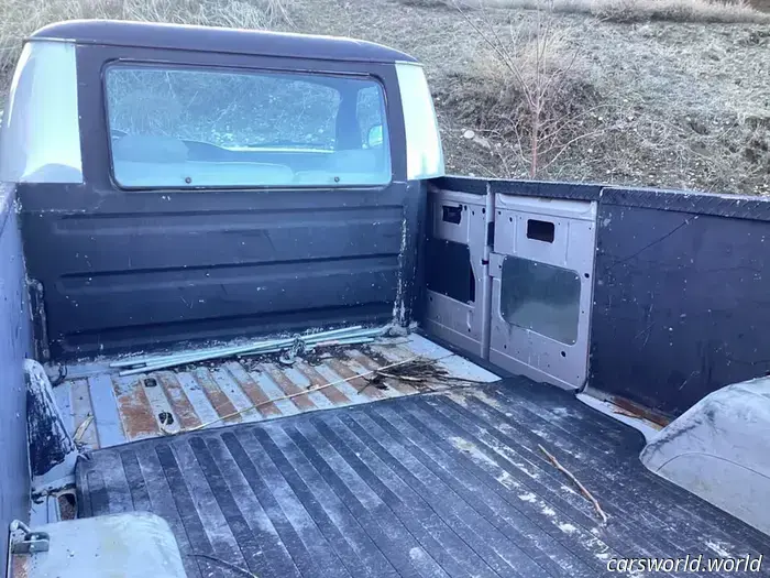 For Sale: Dodge Ram Van Transformed into a Pickup That Resembles a Fridge Illustration