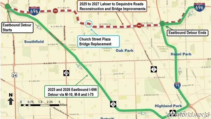 La chiusura dell'interstate costringerà i pendolari di Detroit sulle strade della città per due anni