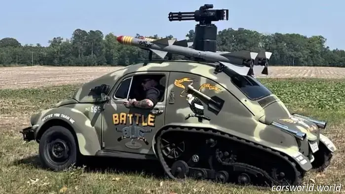 Este VW Beetle Con Orugas De Tanque A la Venta Está Listo para la Batalla