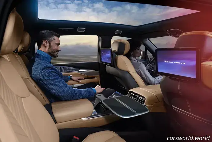 The Cadillac Escalade IQ is so spacious that it features a two-way intercom system.