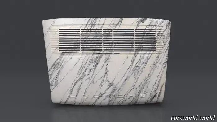 This artist produces Porsche 911 components using marble.