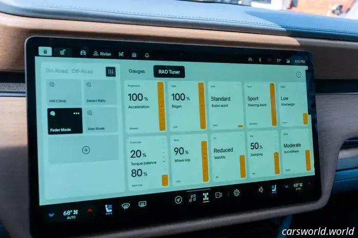 Il RAD Tuner di Rivian è come un equalizzatore per il sistema di propulsione della tua EV