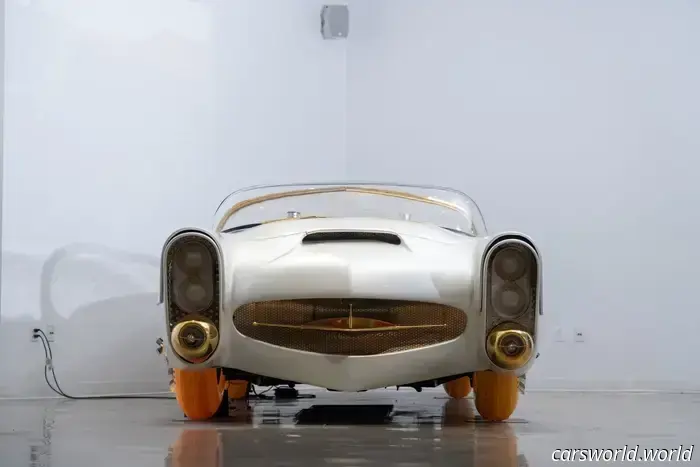 One of the most legendary custom cars from the 1950s, featuring illuminated Goodyear tires, is available for purchase.