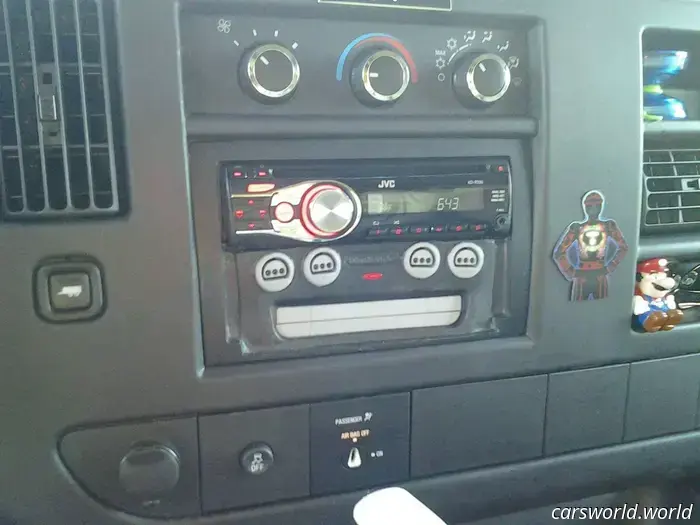 Chevy Work Van Featuring a Custom Nintendo 64 In-Dash Setup is the Perfect Way to Enjoy Lunch.