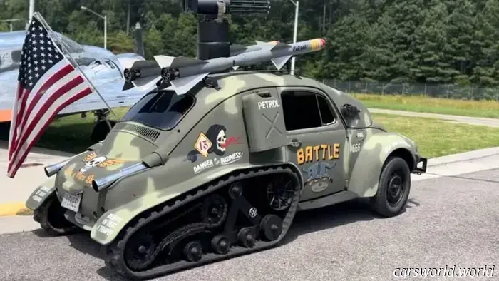 Este VW Beetle Con Orugas De Tanque A la Venta Está Listo para la Batalla