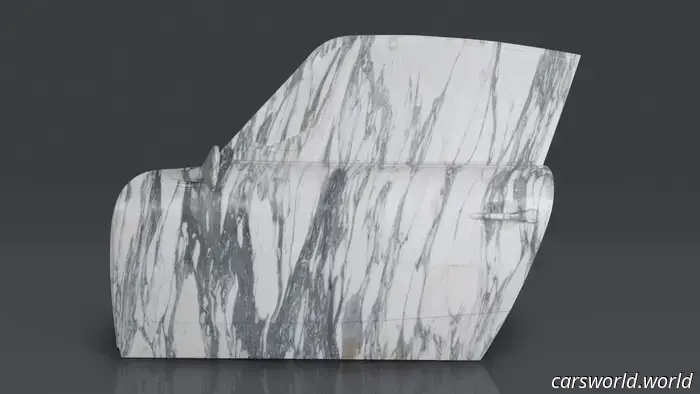 This artist produces Porsche 911 components using marble.