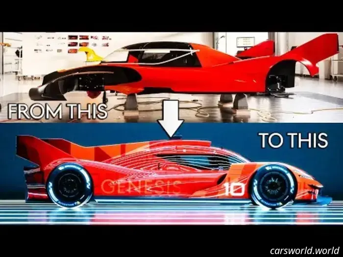 Observe the meticulous process of wrapping a race car.